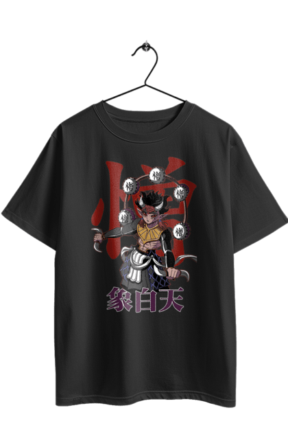 Футболка оверсайз з принтом "Винищувач Демонів Дзохакутен". Demon slayer, kimetsu no yaiba, zohakuten, аніме, винищувач демонів, вища луна, демон, дзохакутен, манга. 2070702