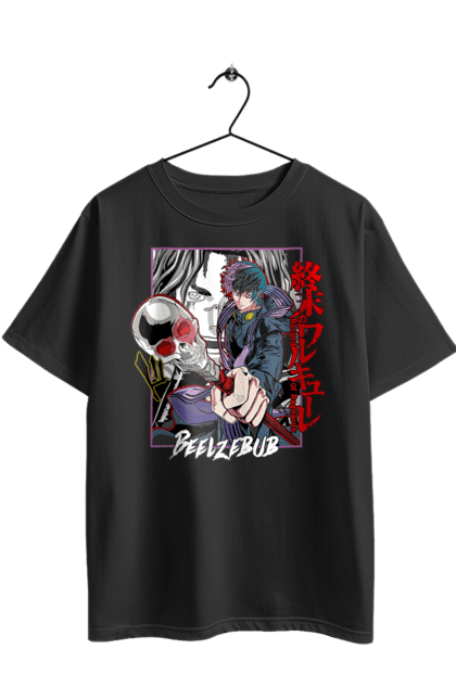 Футболка оверсайз з принтом "Повість про кінець світу Вельзевул". Anime, beelzebub, manga, record of ragnarok, аніме, вельзевул, комікс, манга. 2070702