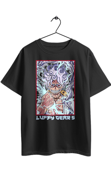 Футболка оверсайз з принтом "Ван Піс Луффі". Luffy, one piece, аніме, ван піс, великий куш, луффі, манга, монки де луффі, пірати. 2070702