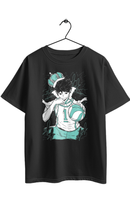Футболка оверсайз з принтом "Волейбол!! Тору Оікава". Anime, haikyu, manga, tooru oikawa, аніме, волейбол, кей цукішіма, манга, оікава, тору оікава. 2070702
