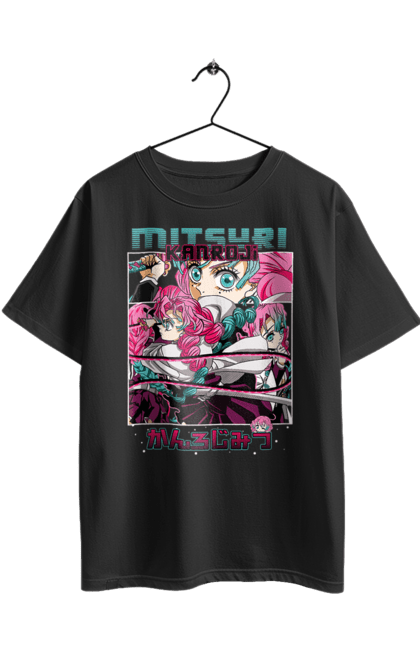 Oversized t-shirt with prints Demon Slayer Mitsuri. Anime, demon slayer, giyu tomioka, manga, mitsuri, mitsuri kanroji, serial. 2070702