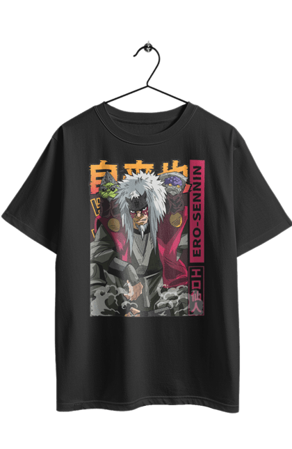 Футболка оверсайз з принтом "Наруто Джирайя". Naruto, аніме, джірайя, манга, наруто, саннін, хокаге, шинобі. 2070702