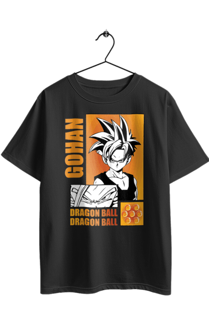 Футболка оверсайз з принтом "Перли дракона Гохан". Anime, dragon ball, goku, manga, аніме, гоку, гохан, манга, перли дракона. 2070702