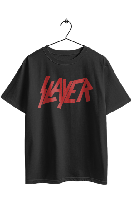 Футболка оверсайз з принтом "Slayer". Slayer, грув метал, група, метал група, музика, ню метал, спід метал, треш метал, череп. 2070702