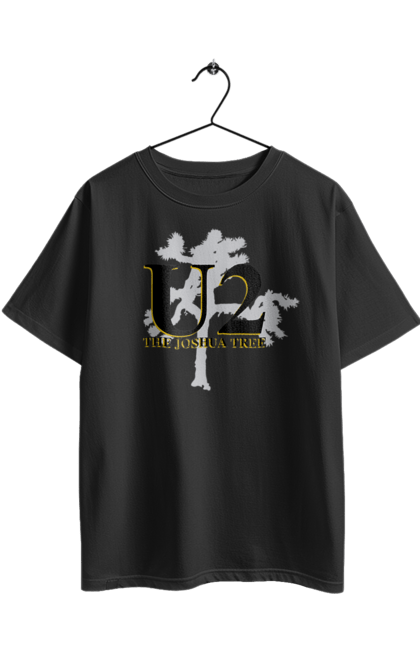 Футболка оверсайз з принтом "Група U2". Альтернативний рок, група, дэнс рок, музика, постпанк, рок, софт рок, тур, ю ту. 2070702