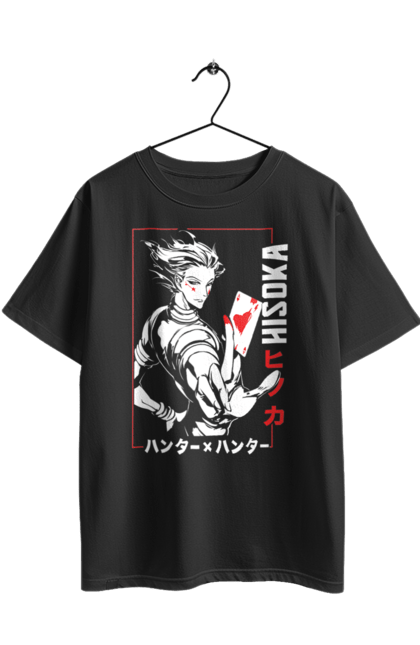 Футболка оверсайз з принтом "Hunter x Hunter Хісока". Hisoka, hunter x hunter, аніме, антагоніст, манга, персонаж, хісока. 2070702
