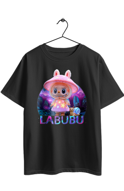 Футболка оверсайз з принтом "Лабубу". Брелок лабубу, іграшка лабубу, лабубу, лабубу кока кола, лялька лабубу, мерч лабубу, мила, рожева лабубу, смішна лабубу. 2070702