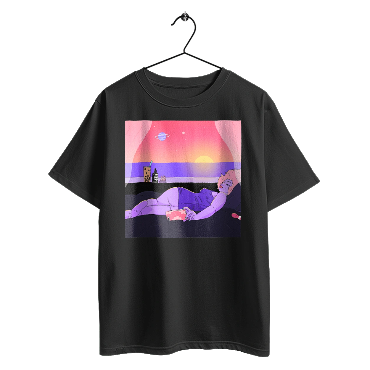 Purple Girl On Vacation