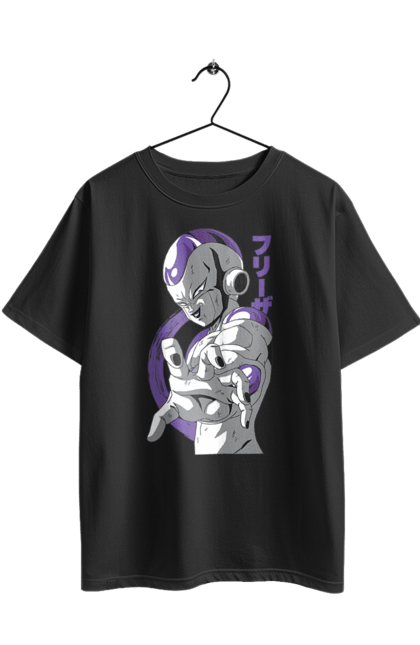 Oversized t-shirt with prints Dragon Ball Frieza. Anime, dragon ball, frieza, manga, tv series. 2070702