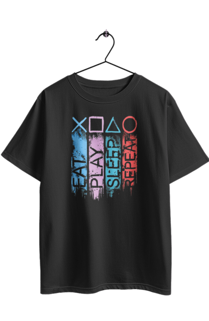 Футболка оверсайз з принтом "Геймпад". Playstation, sony, геймпад, гра, джостик. 2070702