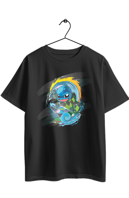 Футболка оверсайз з принтом "Покемон Сквіртл". Nintendo, pokémon go, squirtle, аніме, ігри, покемон, сквіртл. 2070702