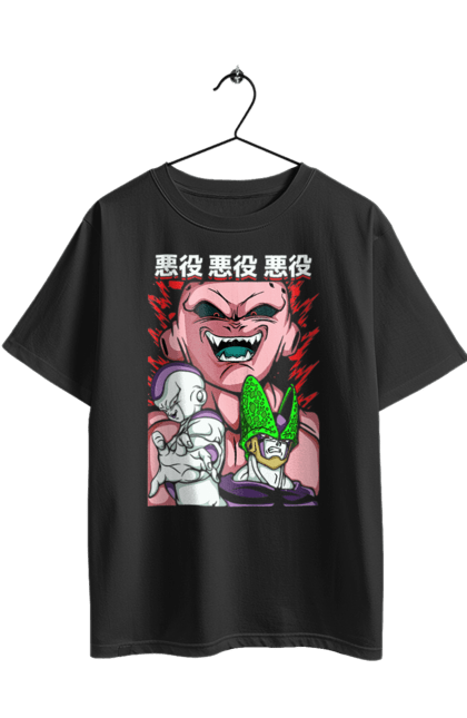 Oversized t-shirt with prints Dragon Ball Majin Buu. Anime, antagonist, dragon ball, majin buu, manga, tv series. 2070702