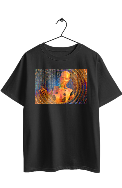 Футболка оверсайз з принтом "Штучний інтелект". Айті, айтішник, гик, жінка, знання, інженер, інтелект, кібер, кібернетика, кіборг, код, комп, комп`ютерник, кристал, машинне навчання, мікросхема, мозок, портрет, програміст, професіонал, професія, розробник, розум, хакер, чіп, штучний інтелект, штучний розум. 2070702