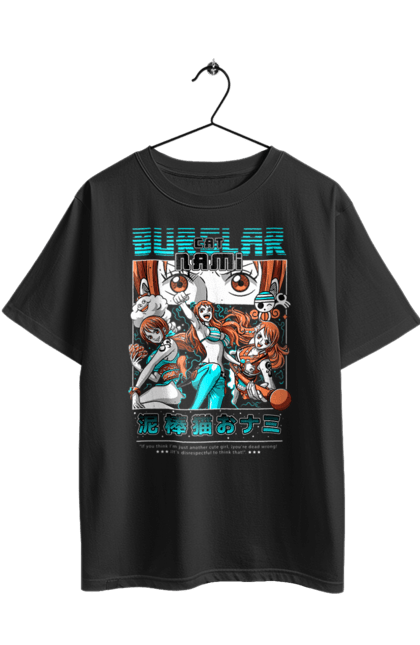 Футболка оверсайз з принтом "Ван Піс Намі". Cat burglar, nami, one piece, аніме, ван пис, ван піс, кішка-злодійка, манга, намі. 2070702