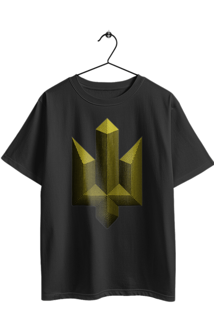 Футболка оверсайз з принтом "Герб могутність". Будь мужнім, будь хоробрим, герб, ми сильні, перемога буде, слава нації, слава україні, сміливість, україна, українська сміливість. 2070702