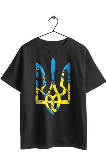 Футболка оверсайз з принтом "З Гербом". Герб, з гербом, з тризубом, патріотична, тризуб, як у порноактора. 2070702