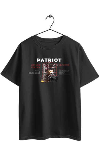 Футболка оверсайз з принтом "Patriot". Caesar, himars, patriot, залужний, зброя. 2070702
