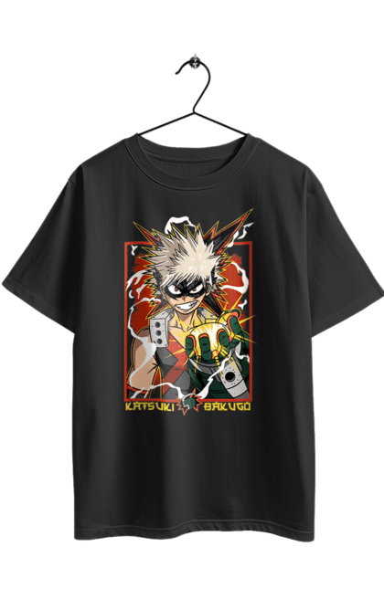 Футболка оверсайз з принтом "Моя академія героїв Бакуго". Bakugo, katsuki, katsuki bakugo, my hero academia, академія юей, аніме, бакуго, кацукі бакуго, манга, моя геройська академія. 2070702
