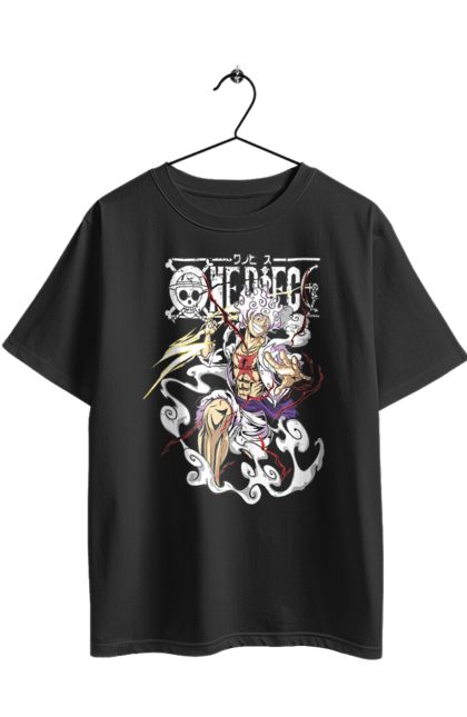 Футболка оверсайз з принтом "Ван Піс Луффі". Luffy, one piece, аніме, ван піс, великий куш, луффі, манга, монки де луффі, пірати. 2070702