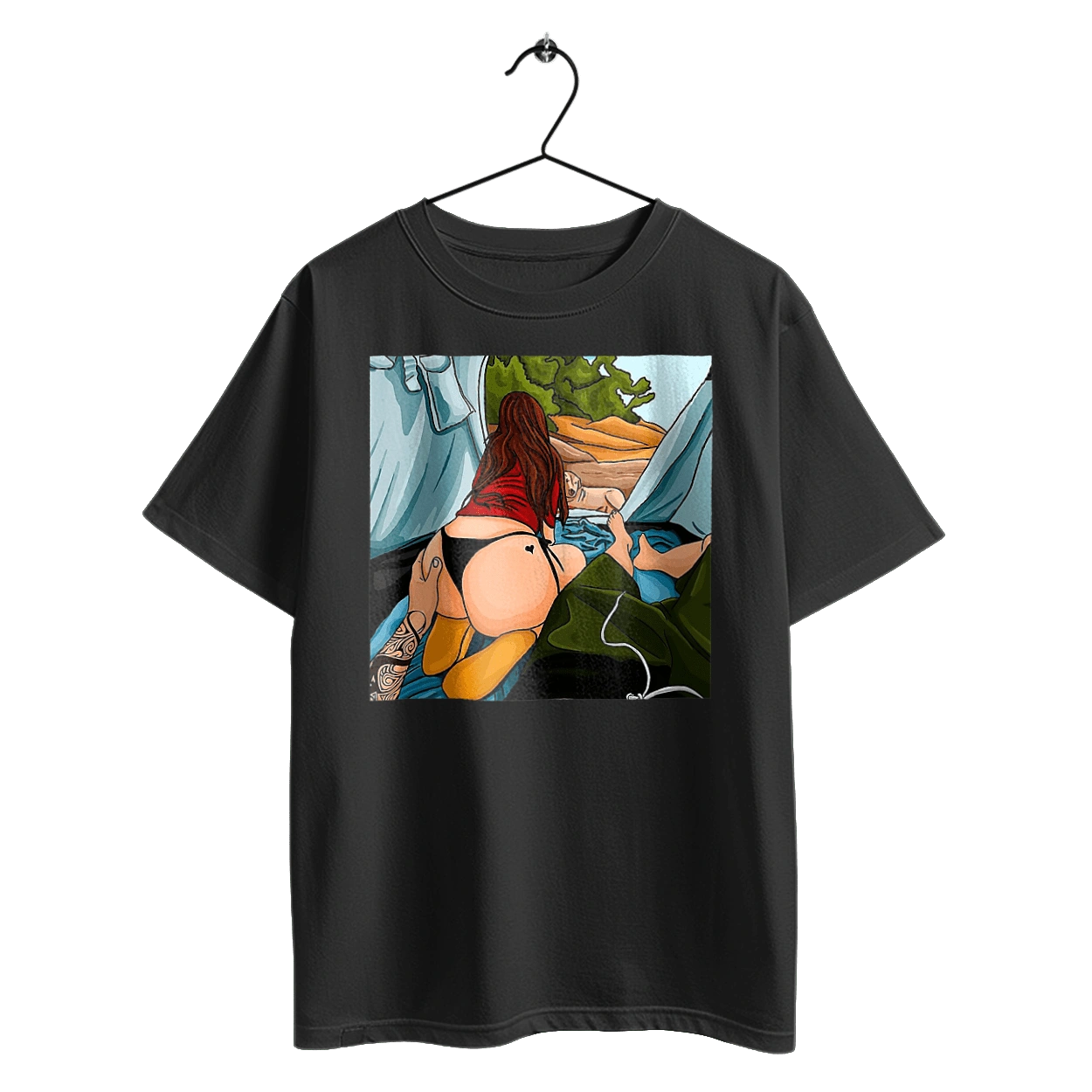 Rest With Favorite In The Tent