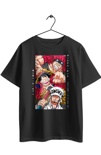 Футболка оверсайз з принтом "Ван Піс Луффі". Luffy, one piece, аніме, ван піс, великий куш, луффі, манга, монки де луффі, пірати. 2070702