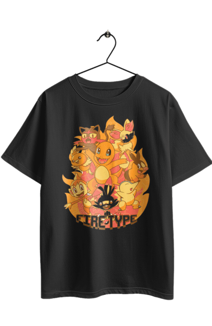 Футболка оверсайз з принтом "Покемон Чармандер". Charmander, nintendo, pokemon, pokémon go, аніме, ігри, покемон, чармандер. 2070702