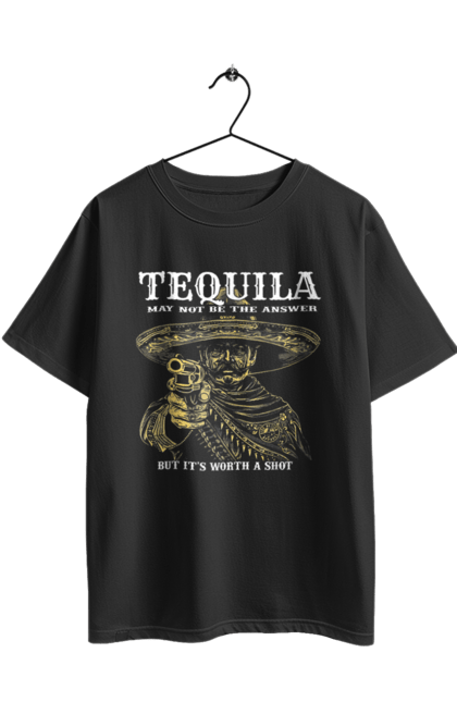 Oversized t-shirt with prints Tequila. Agave, alcohol, mexico, shot, tequila. 2070702