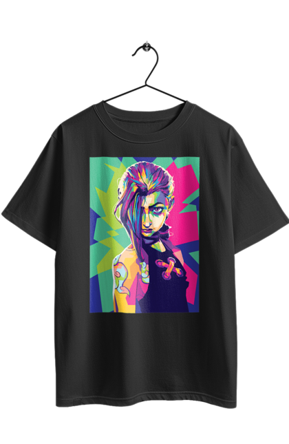 Футболка оверсайз з принтом "Аркейн". Arcane, fortiche, league of legends, riot games, аркейн, вай, джинкс, мультсеріал, фентезі. 2070702