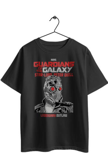 Oversized t-shirt with prints Star Lord. Marvel, peter quill, peter quill, star lord, star-lord, starlord. 2070702