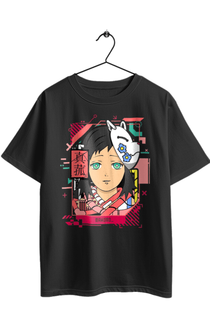 Футболка оверсайз з принтом "Винищувач Демонів Макомо". Demon slayer, kimetsu no yaiba, makomo, аніме, винищувач демонів, макомо, манга, серіал. 2070702