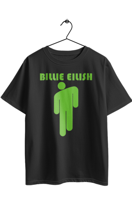 Футболка оверсайз з принтом "Billie Eilish". Активістка, біллі айліш, мизукант, права, співачка, тварини. 2070702