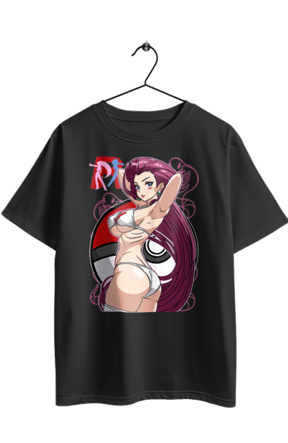 Футболка оверсайз з принтом "Покемон Джессі". Jessie, nintendo, pokémon go, team rocket, аніме, джессі, ігри, команда р, команда ракета, покемон. 2070702