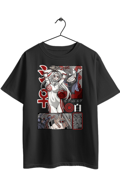 Футболка оверсайз з принтом "Deadman Wonderland Сіро". Deadman wonderland, shiro, аніме, в`язниця, карнавал мертвечини, країна чудес смертників, манга, сиро, сіро, шіро. 2070702