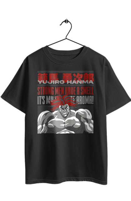Футболка оверсайз з принтом "Боєць Баки Ханма Юдзіро". Anime, hanma baki, manga, yujiro hanma, аніме, боєць баки, бойові мистецтва, манга, серіал, ханма юдзіро. 2070702