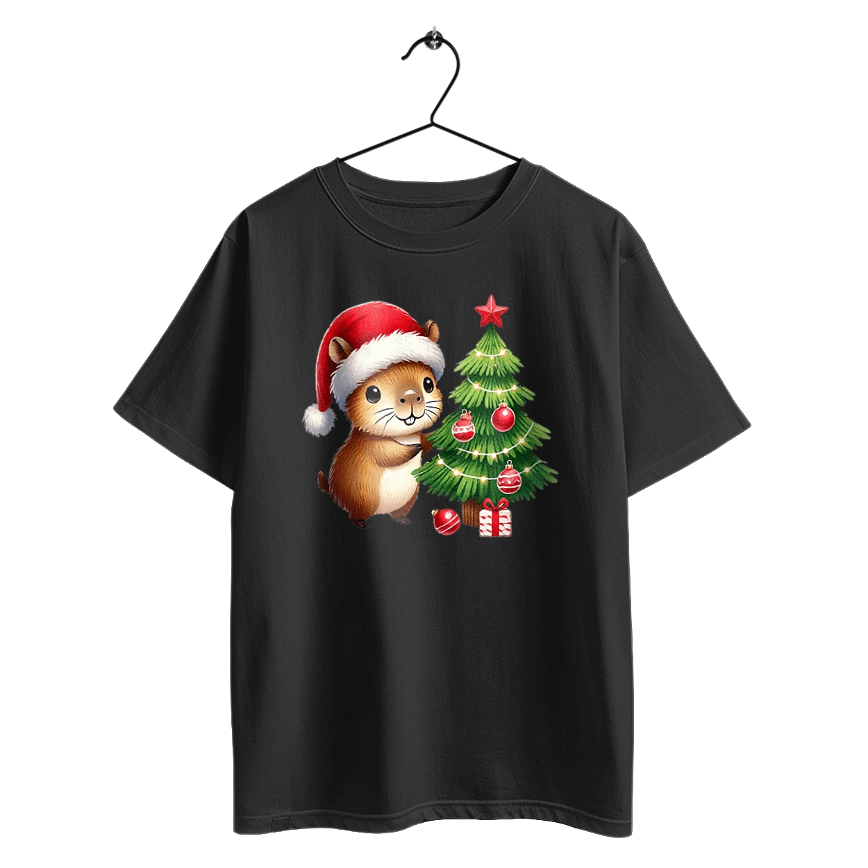 Рождественская капибара с ёлкой