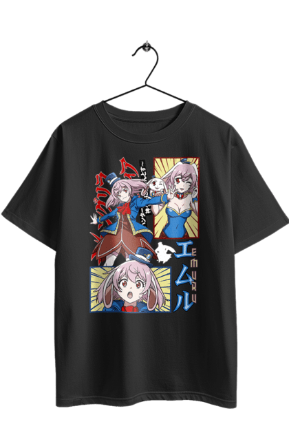 Футболка оверсайз з принтом "Рубіж Шангрі Ла Емуль". Anime, emul, manga, shangri la frontier, shangri-la frontier, аніме, емуль, кролик, манга, рубіж шангрі ла. 2070702