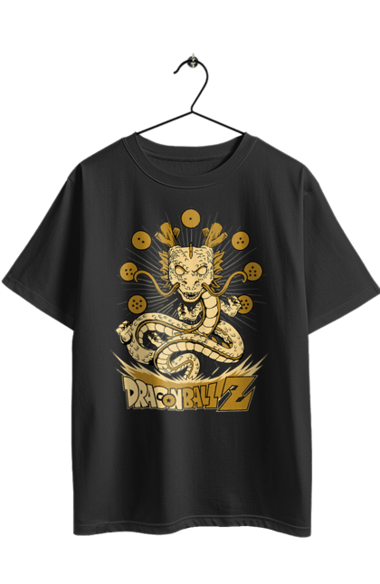 Oversized t-shirt with prints Dragon Ball Shenron. Anime, dragon ball, manga, shenron, tv series. 2070702
