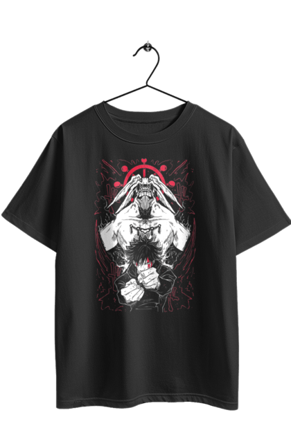 Футболка оверсайз з принтом "Магічна битва Мегумі". Anime, fushiguro, fushiguro megumi, jujutsu kaisen, manga, megumi, аніме, магічна битва, манга, мегумі. 2070702