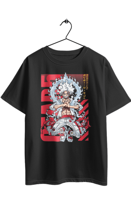 Футболка оверсайз з принтом "Ван Піс Луффі". Luffy, one piece, аніме, ван піс, великий куш, луффі, манга, монки де луффі, пірати. 2070702