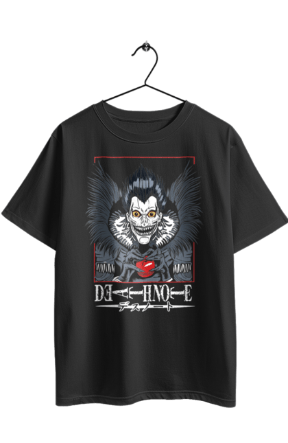 Футболка оверсайз з принтом "Зошит смерті Рюк". Death note, ryuk, аніме, бог смерті, зошит смерті, кіра, манга, рюк, шинігамі. 2070702