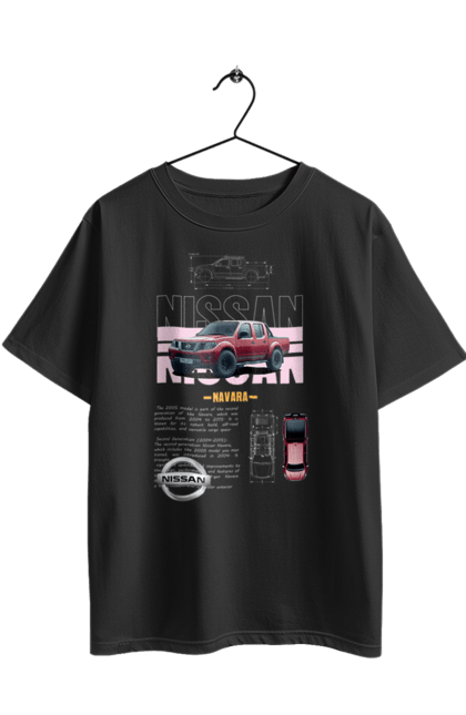 Футболка оверсайз з принтом "Nissan Navara". Navara, nissan, nissan motor, авто, автомобіль, навара, нісан, ніссан, пікап. 2070702