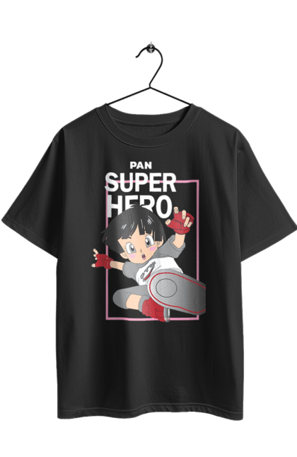 Oversized t-shirt with prints Dragon Ball Super Pan. Anime, dragon ball, dragon ball super, dragon ball: super, dragonball super hero, lady, pan. 2070702
