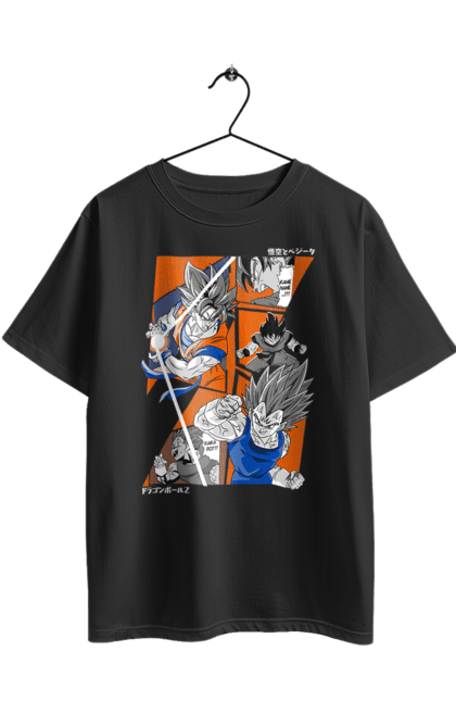 Футболка оверсайз з принтом "Перли дракона". Anime, dragon ball, goku, manga, vegeta, аніме, вегета, гоку, манга, перли дракона. 2070702