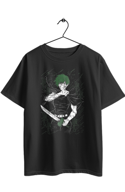 Футболка оверсайз з принтом "Магічна битва Макі". Anime, jujutsu kaisen, maki, maki zenin, manga, аніме, магічна битва, макі, макі зенін, манга. 2070702