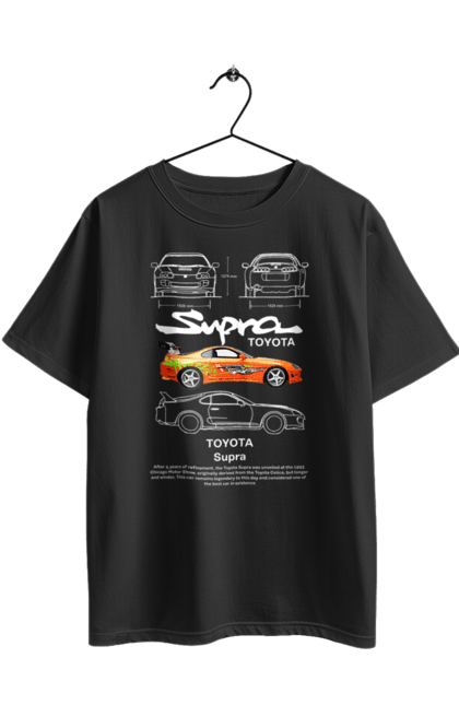 Футболка оверсайз с принтом Toyota Supra. Supra, toyota, toyota supra, автомобиль, машина, спортивная машина, спорткар, тойота, япония. 2070702