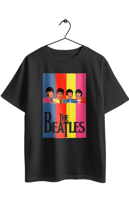 Oversized t-shirt with prints The Beatles. Beatles, george harrison, john lennon, liverpool four, music, paul mccartney, ringo starr. 2070702