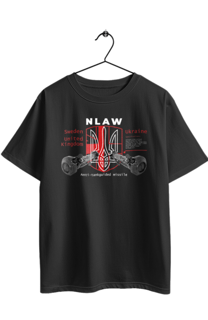 Футболка оверсайз з принтом "NLAW". Caesar, himars, nlaw, patriot, weapon, zaluzhny. 2070702