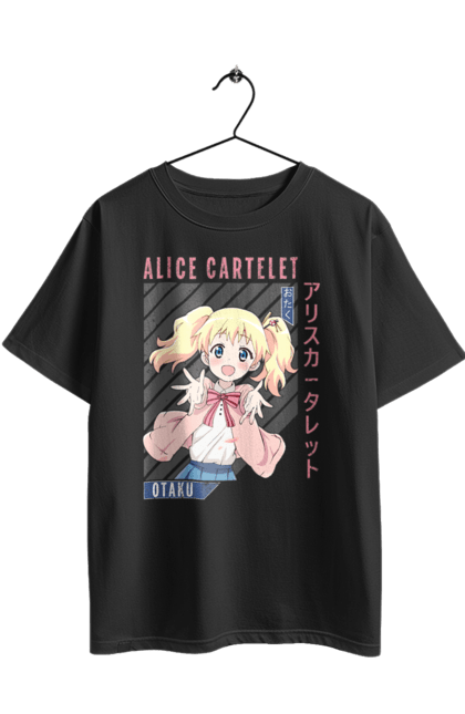 Футболка оверсайз з принтом "Золота мозаїка Аліса Картелет". Alice cartelet, anime, kiniro mosaic, kinmoza, manga, аліса, аліса картелет, аніме, золота мозаїка, манга. 2070702