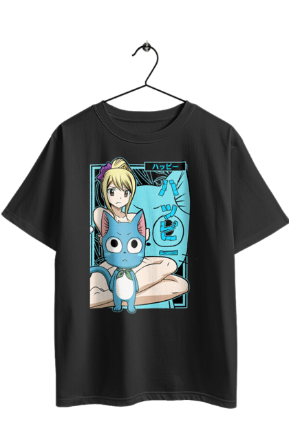 Футболка оверсайз з принтом "Хвіст Феї Люсі Хартфілія". Fairy tail, happy, lucy heartfilia, аніме, люсі, люсі хартфілія, манга, хвіст феї, хеппі. 2070702