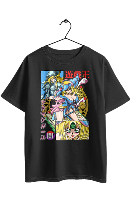Футболка оверсайз з принтом "Yu Gi Oh! Дівчина Темний маг". Anime, black magician, dark magician, dark magician girl, manga, yu gi oh, аніме, манга, темний маг, югіо. 2070702